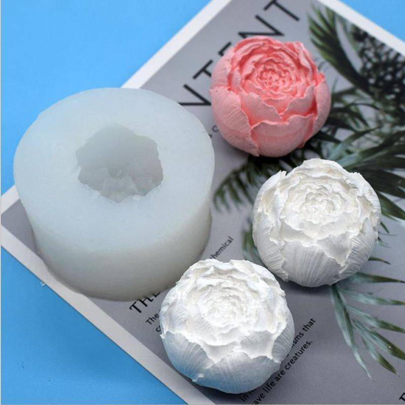 3D Rose Blume Kerze Seife Kuchen Form Silikon Seife machen Form DIY handgefertigt weiß von Joom DACH