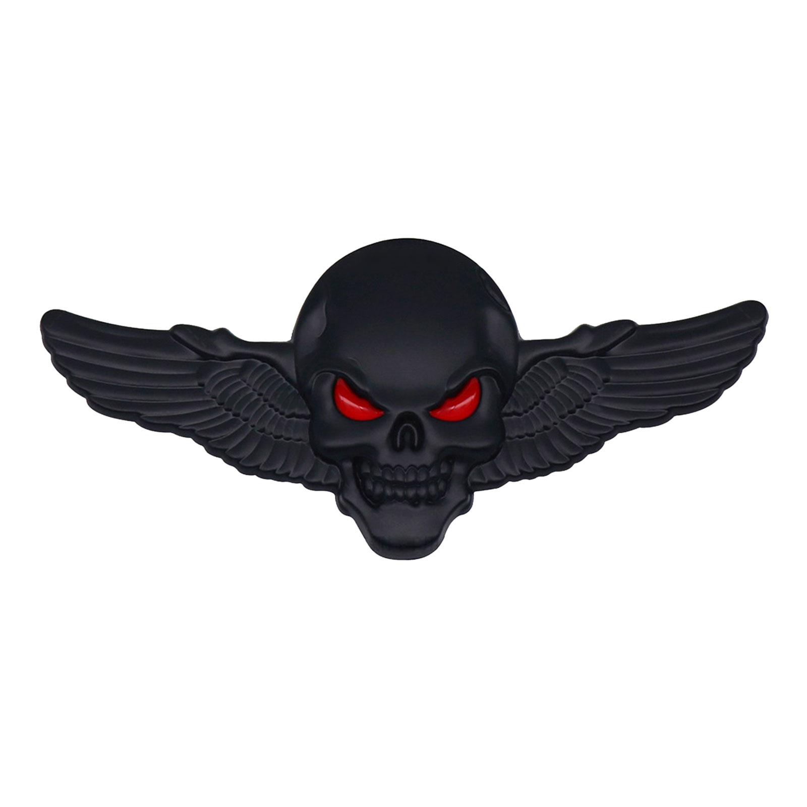 3D Skelett Totenkopf Flügel Emblem Metall Abzeichen Auto Abzeichen Aufkleber Auto Grill Körper Stamm Kotflügel Abzeichen Aufkleber Aufkleber S schwarz von Joom DACH
