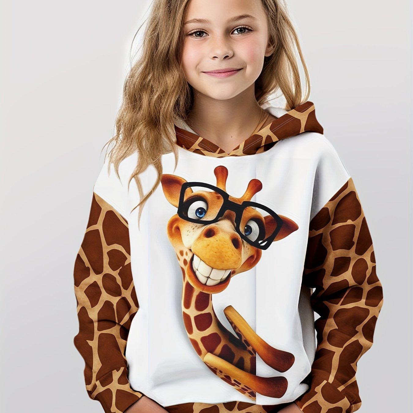 3D Spleißen Giraffe Print Kapuzen Tops Mädchen Bequeme Hoodies Frühling Herbst Geschenk 150 von Joom DACH