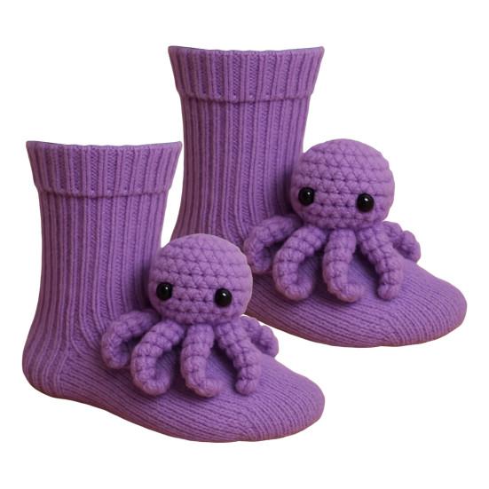 3D Stricktier Socken Winter Warme Dicke Socken mit Weihnachtsmann Weihnachtsbaum Tier Kuschelsocken Weihnachtsgeschenke für Kinder und Erwachsene E von Joom DACH