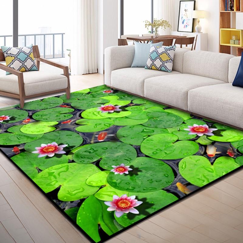 3D-Teppich für Wohnzimmer, bunter Kopfsteinpflaster-bedruckter Schwammteppich für Schlafzimmer, Küchenmatte, rutschfestes Badezimmer 120x160cm von Joom DACH