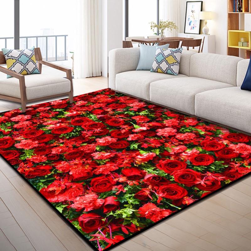 3D-Teppich für Wohnzimmer, bunter Kopfsteinpflaster-bedruckter Schwammteppich für Schlafzimmer, Küchenmatte, rutschfestes Badezimmer 60x90cm von Joom DACH
