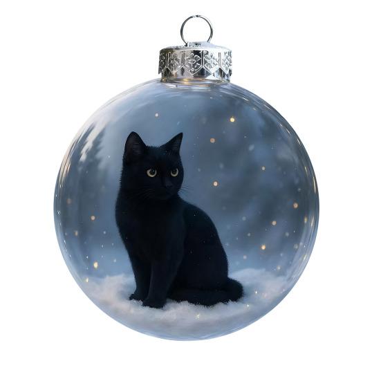 3D Tier Weihnachtskugel Ornament Lustiger Hund/Katze/Schildkröte Hängende Dekoration Klare Plastik Weihnachtskugeln Ornament für Winterurlaubsbaumdeko I von Joom DACH