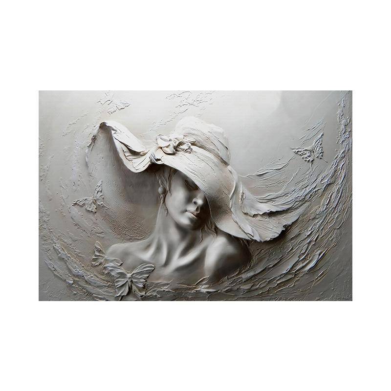 3D Ton Relief Wand Kunst Abstrakte Frau Leinwand Malerei Druck Elegante Nude Bilder Wohnzimmer Schlafzimmer Home Decor Poster Cuadros 21x30cm No Framed von Joom DACH