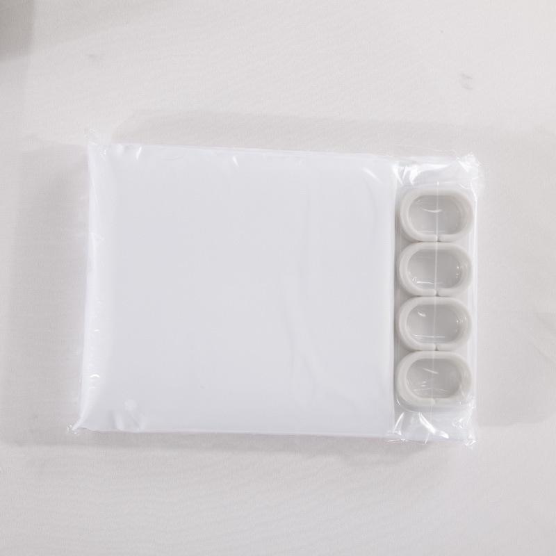 3D Wasserdichter Duschvorhang für Badezimmer, schimmelresistent, verdickter Polyester-Badvorhang, Duschvorhänge, umweltfreundlicher Toilettentürvorhang 100*200cm weiß von Joom DACH