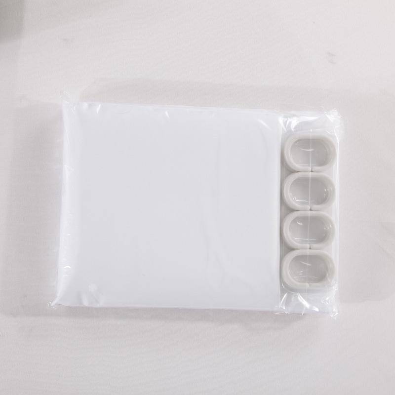 3D Wasserdichter Duschvorhang für Badezimmer, schimmelresistent, verdickter Polyester-Badvorhang, Duschvorhänge, umweltfreundlicher Toilettentürvorhang 240*200cm weiß von Joom DACH