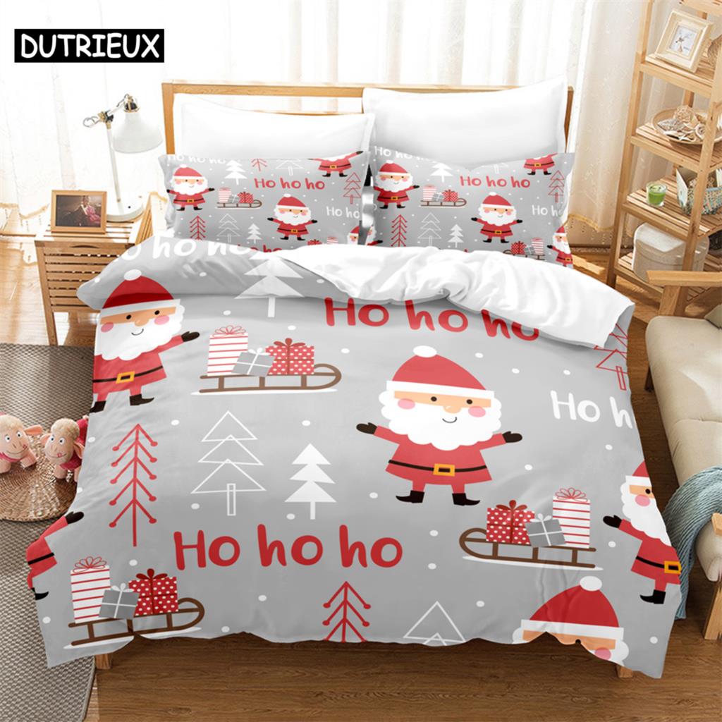 3D Weihnachts-Bettwäscheset Queen Bettwäsche Bettbezugset Bettwäscheset Bettdecke Baumwolle Queen Schlafzimmer Bettdecken-Set Bettset Bettwäsche EU single(135x200cm)&set von Joom DACH