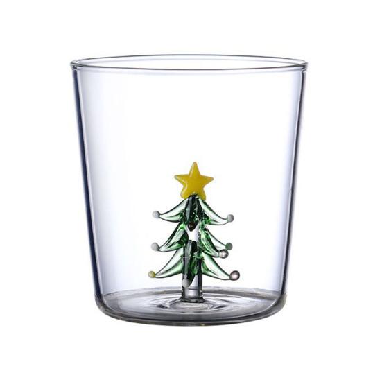 3D Weihnachtsbaum Glasbecher Hochborosilikat Weinglas für Saft Cocktails Festliche Party grün von Joom DACH