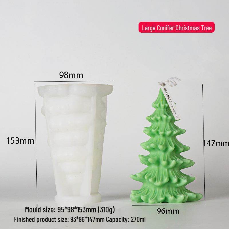 3D-Weihnachtsbaum-Silikonform für Kerzen und Aromatherapie von Joom DACH