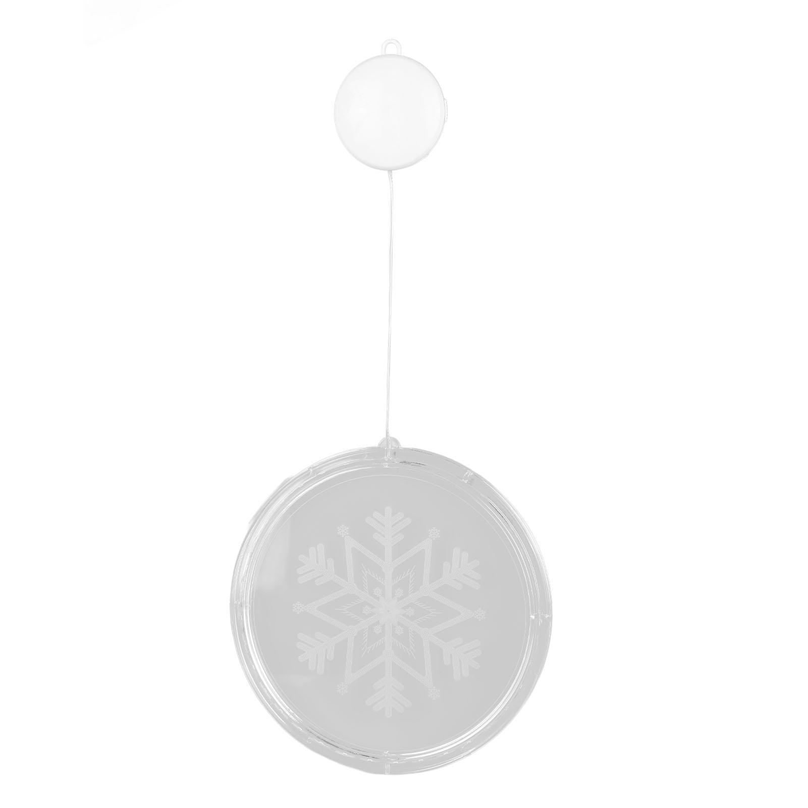 3D Weihnachtsfensterlicht Batteriebetrieben Schneeflockenmuster Acryl Rund LED Weihnachtsdeko von Joom DACH