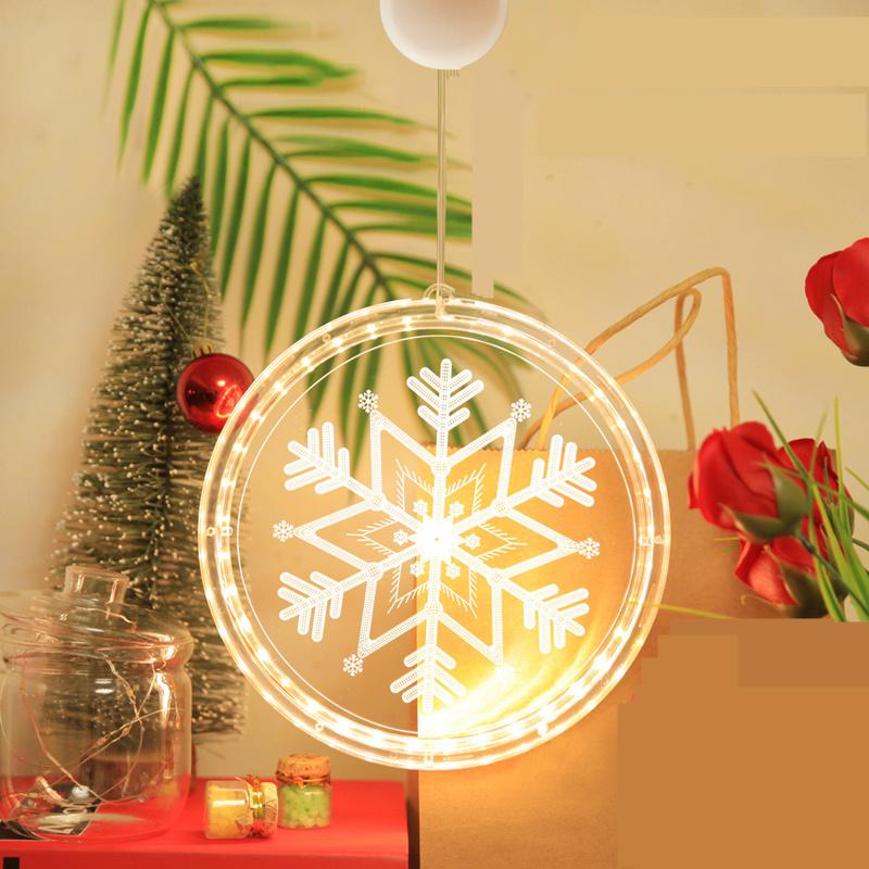 3D Weihnachtsmann Weihnachtsbeleuchtung LED Nachtlicht Hängelampe mit Saugnapf für Tür Fenster Urlaub Dekoration Lichterkette von Joom DACH