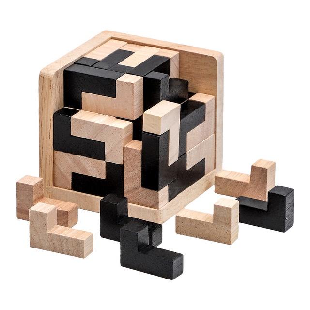 3D-Würfelpuzzle Luban, ineinandergreifendes kreatives pädagogisches Holzspielzeug, Gehirn-IQ-Geist, frühes Lernspiel, Geschenk für Kinder, Buchstabe 54T von Joom DACH