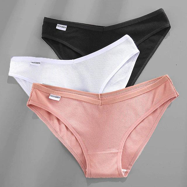 3PCS Dame Baumwolle Höschen Weibliche Unterhose Höschen für Frauen Briefs Unterwäsche Low-Taille Pantys Dessous M von Joom DACH