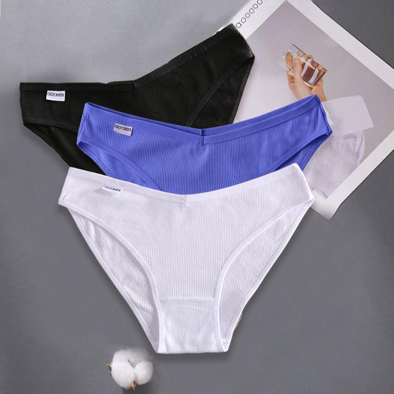 3PCS Dame Baumwolle Höschen Weibliche Unterhose Höschen für Frauen Briefs Unterwäsche Low-Taille Pantys Dessous XXL von Joom DACH