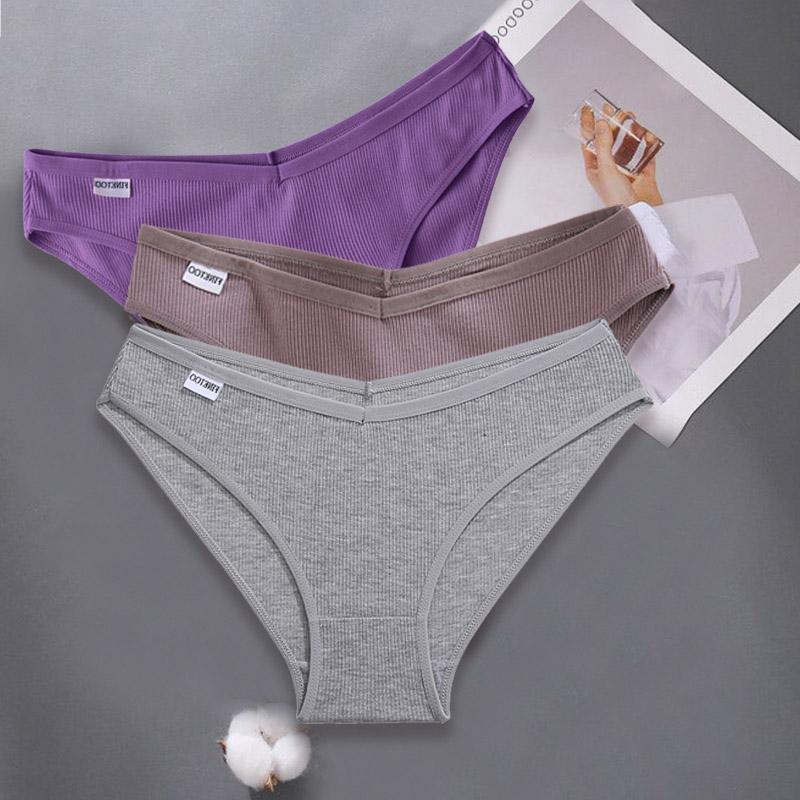3PCS Dame Baumwolle Höschen Weibliche Unterhose Höschen für Frauen Briefs Unterwäsche Low-Taille Pantys Dessous XXL von Joom DACH