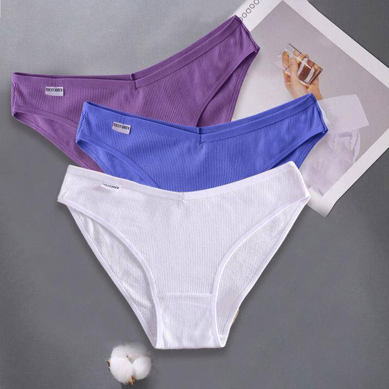 3PCS Dame Baumwolle Höschen Weibliche Unterhose Höschen für Frauen Briefs Unterwäsche Low-Taille Pantys Dessous XXXXL von Joom DACH