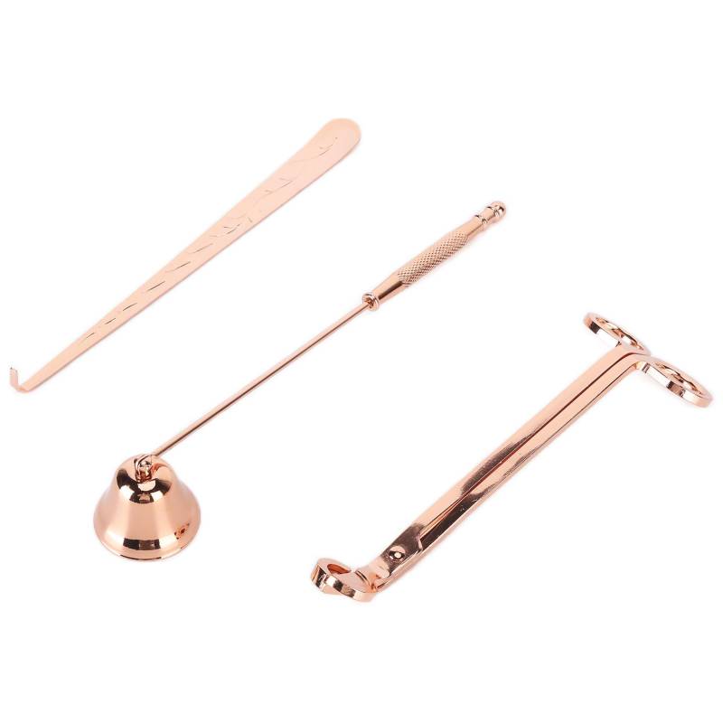 3PCS Kerze Zubehör Set Kerze Docht Trimmer Cutter Snuffer Feuerlöscher Docht Löffel Geschenk rose gold von Joom DACH