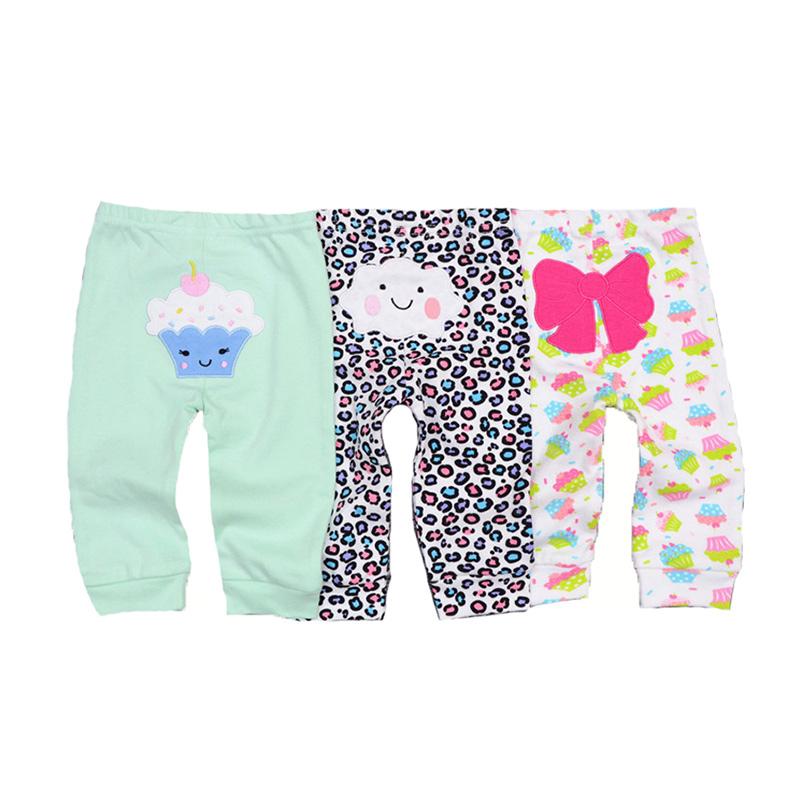 3PCS Neugeborenen Hosen Cartoon vier jahreszeiten Baby 100% Baumwolle Weiche Mädchen Hosen Baby Jungen hosen Hosen 0-24M 6M von Joom DACH