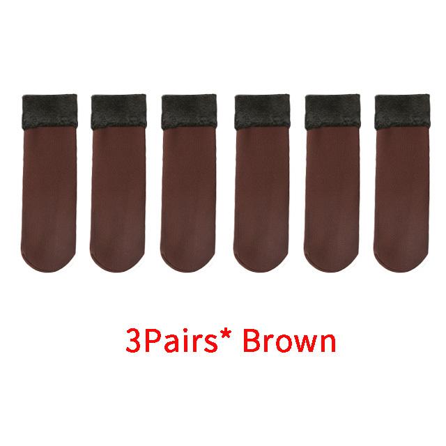 1 oder 3 Paar Unisex Winter Warme Dicke Thermosocken Wolle Kaschmir Schnee Nahtlose Socke Samt Weiche Stiefel Boden Schlafsocken One Size von Joom DACH