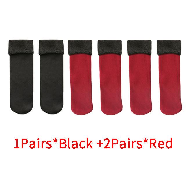 3Pairs Unisex Winter Warm Verdicken Thermo Socken Wolle Kaschmir Schnee Nahtlose Socke Samt Weiche Stiefel Boden Schlafen Socken One size von Joom DACH