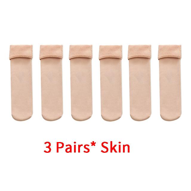 3Pairs Unisex Winter Warm Verdicken Thermo Socken Wolle Kaschmir Schnee Nahtlose Socke Samt Weiche Stiefel Boden Schlafen Socken One size von Joom DACH