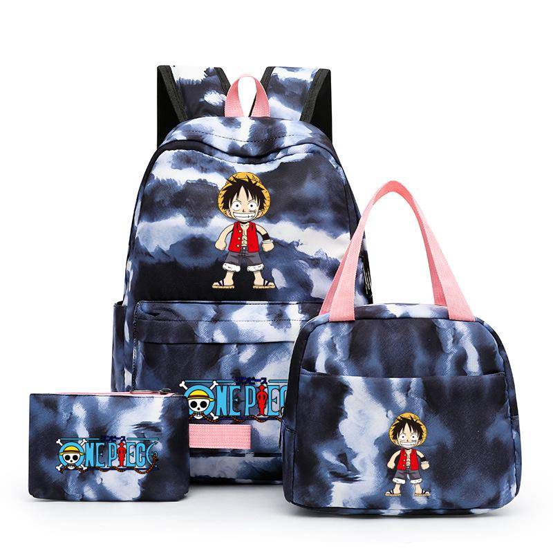 3Pcs Set Ein Stück Mädchen Rucksack Frauen Hohe Schule Taschen Rucksack Wasserdicht Student Bookbag Laptop Mochila Rucksack von Joom DACH