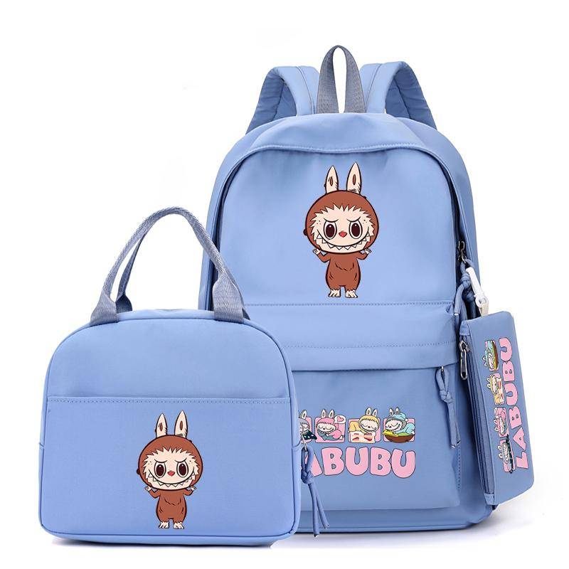 3Stk/Satz Niedlicher Bedruckter Rucksack Schüler Teenager Kinder Mädchen Junge Schultasche Buchtasche Herren Damen Große Kapazität Wasserdicht Laptoptasche Mochila von Joom DACH