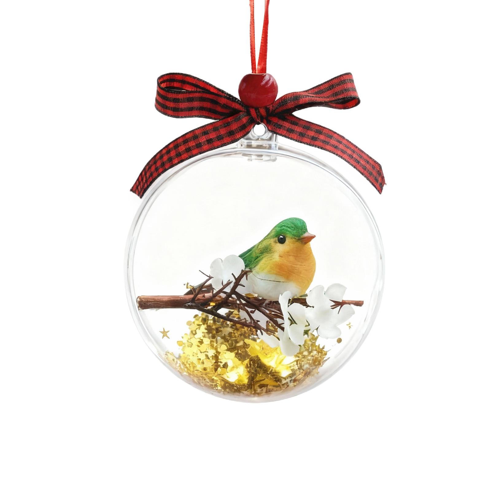 3D Rotes Kristallornament-Set Ideal für Weihnachtsbäume, Gedenkgeschenke, Raumdeko und Plastik-Weihnachtskugeln One Size von Joom DACH