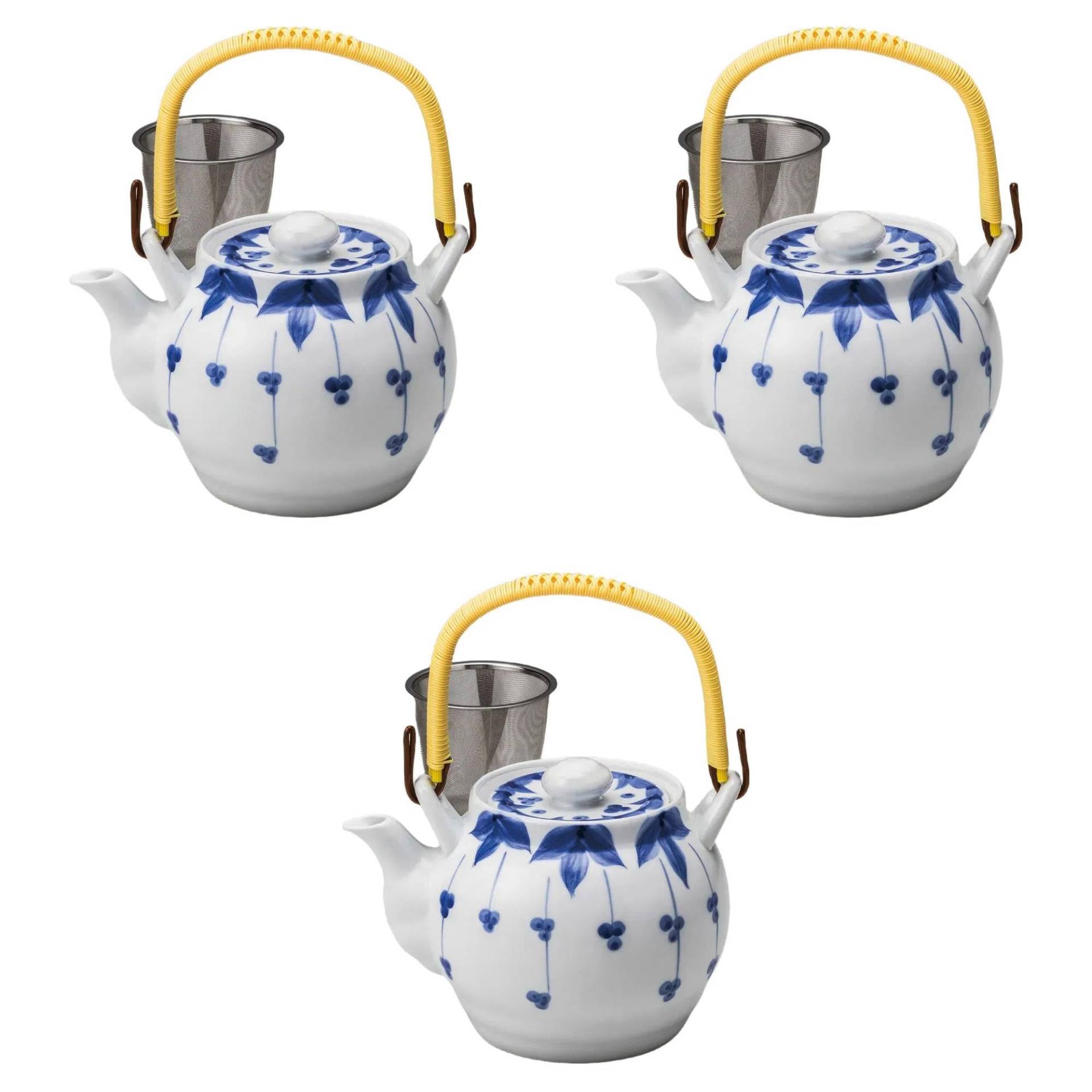 3er-Set Weeping Flower 8 Steingut-Teekannen x 15 x cm 1380 Steingut-Teekannen Made in China Setomonohonpo Nr. [15 14,3 cm³] von Joom DACH