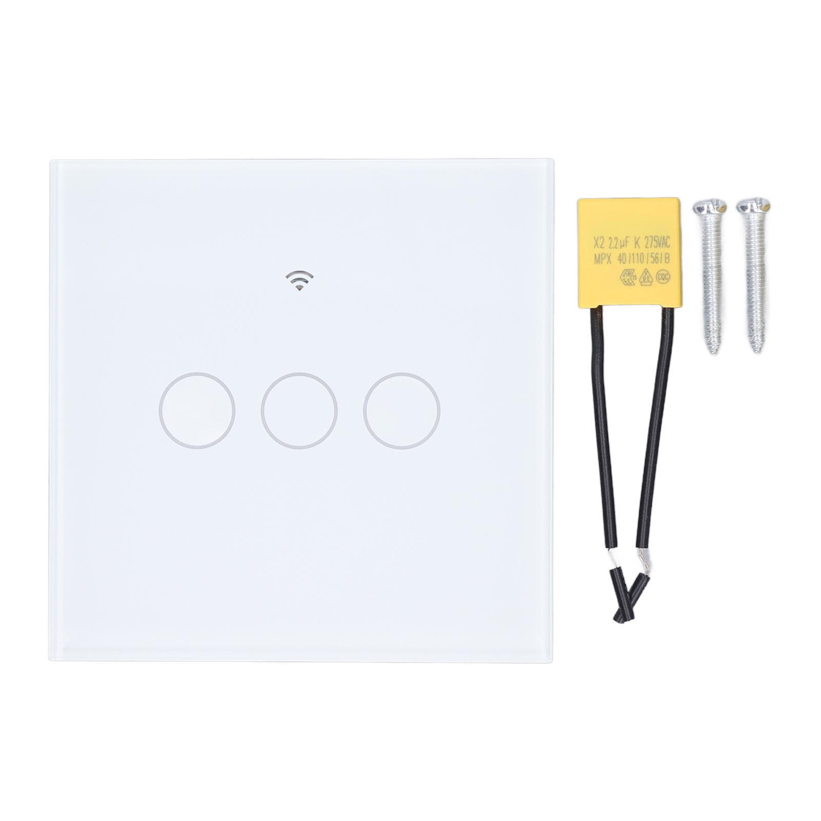 3fach Touchpanel Schalter WiFi RF433 Einzelleiter Nullleiter Sprachsteuerung Timing-Funktion Wandleuchte von Joom DACH