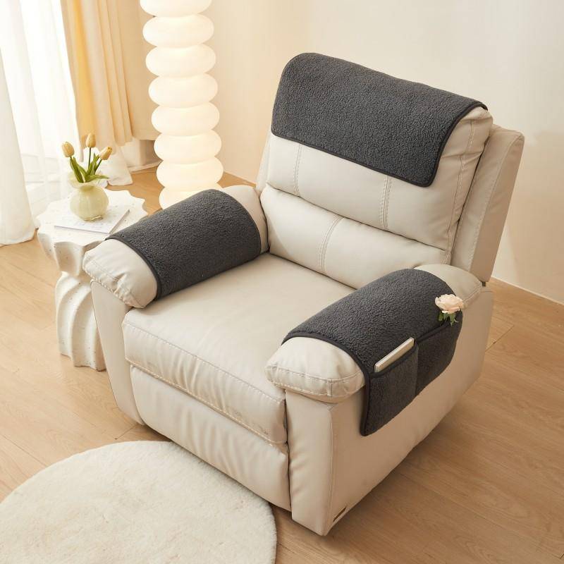 3tlg./Set Lampe Plüsch Liegesofa Matte Einfarbig Weicher Sessel Rückenlehne Armlehne Handtuch Einzelsofa Staubschutz mit Aufbewahrungstaschen 1 Seat (3pcs ) von Joom DACH