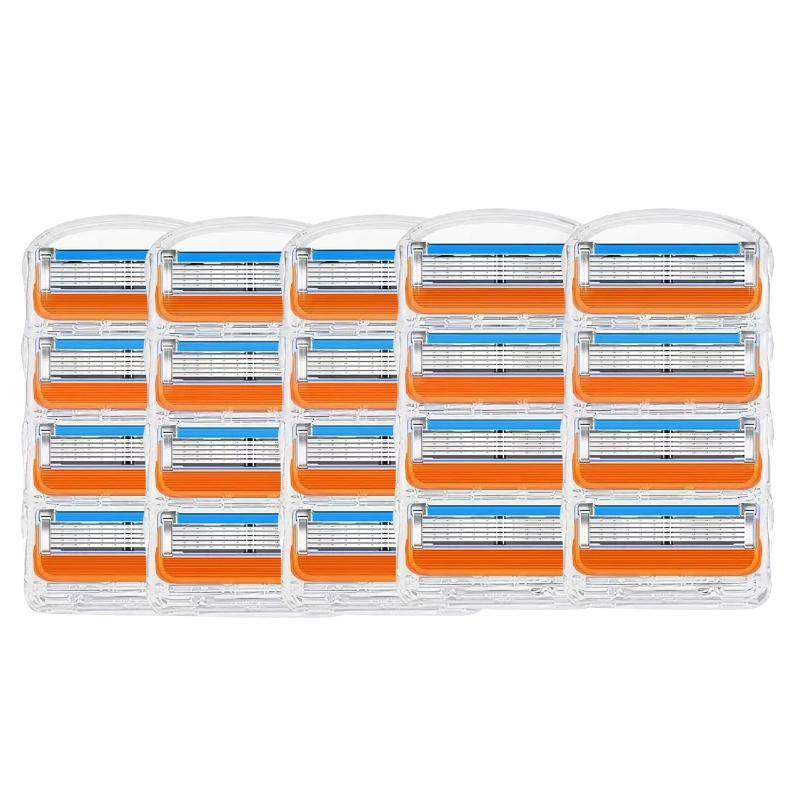 4/8/12/16/20/24 STK. Manual Fusion 5-Lagen-Klinge Rasierer für Herren, Haar- und Bartschneider, mit Klingenersatz 20 heads 4/8/12/16/20/24 STK. Manual Fusion 5-Lagen-Klinge Rasierer für Herren, Haar- und Bartschneider, mit Klingenersatz 20 heads von Joom DACH