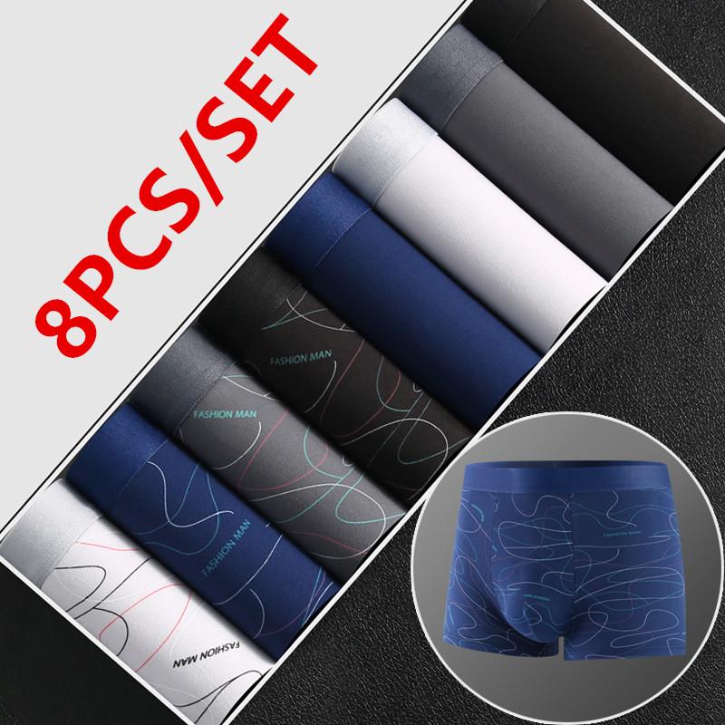 4/8 stücke Set männer Unterwäsche Boxer Baumwolle Männlichen Höschen Boxer Atmungsaktiv Mann Boxer Solide Unterhose Bequeme Shorts Calzoncillo Hombre XXXL von Joom DACH