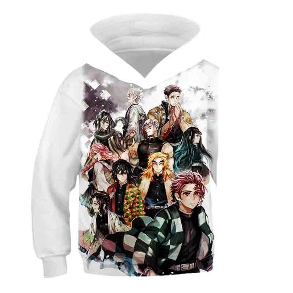 4-13 Jahre Kinder Anime Demon Slayer Kimetsu No Yaiba 3D-Druck Hoodies Junge Mädchen Harajuku Mit Kapuze Sweatshirts Kinder Trainingsanzüge Kleidung 160cm von Joom DACH