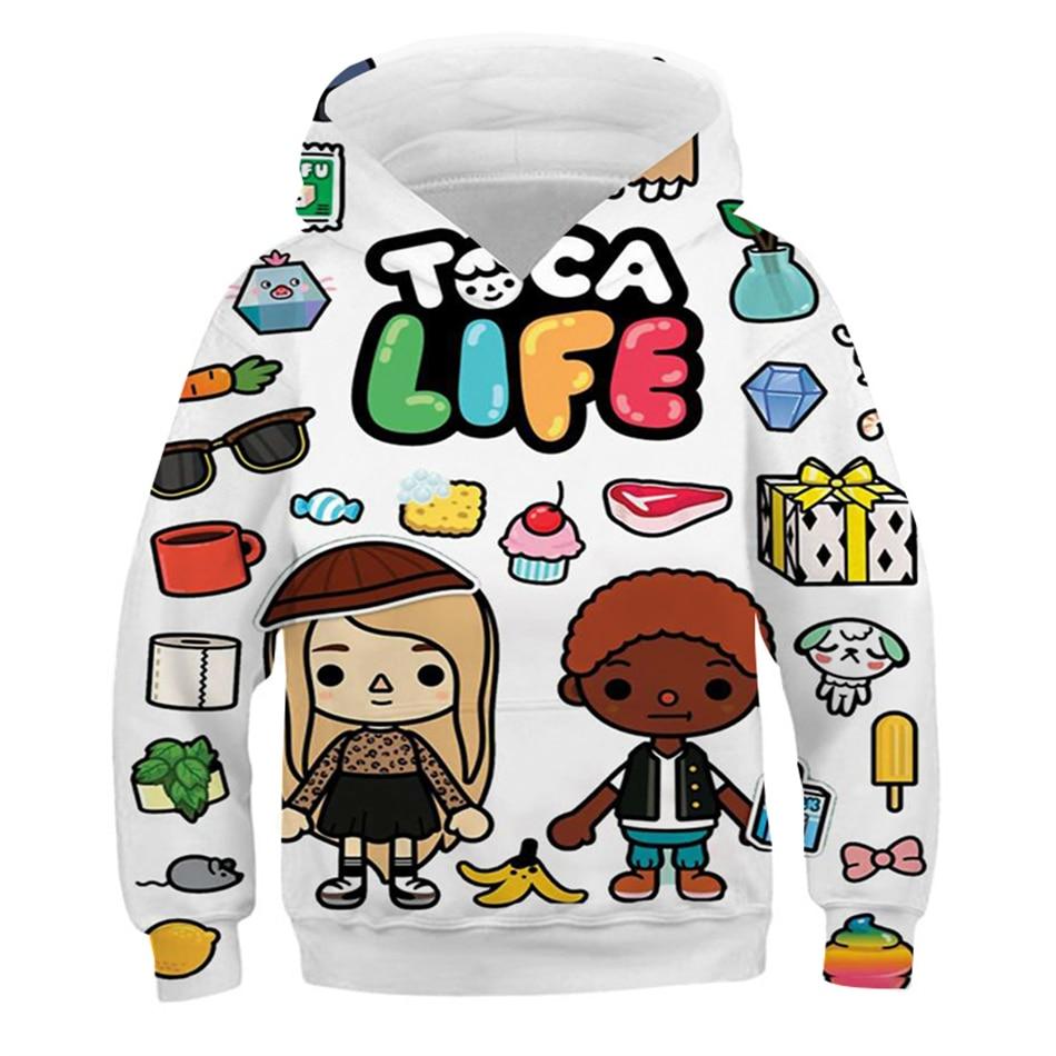 4-13Y Kinder Hot Game Toca Life World 3D Hoodies Boca Virtual Toy Creator Same Boy Girl Kapuzenpullover Kinder Anime Pullover 130 von Joom DACH