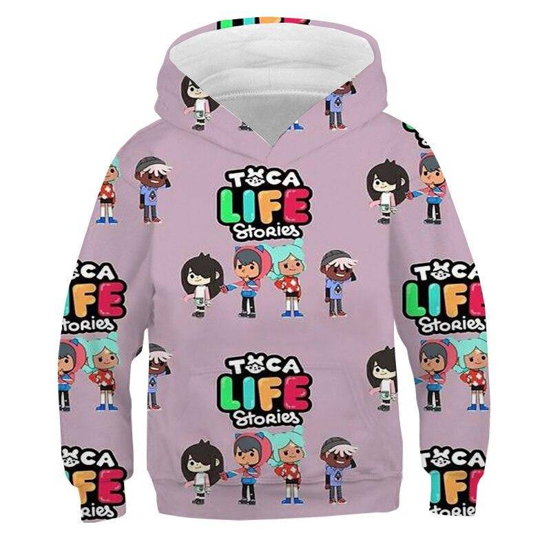 4-13Y Kinder Hot Game Toca Life World 3D Hoodies Boca Virtual Toy Creator Same Boy Girl Kapuzenpullover Kinder Anime Pullover 160 von Joom DACH