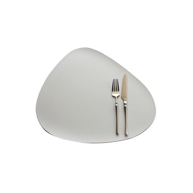 4 6 8 10PCS Tischset Geschirr Pad Tischset Tischset Wärmedämmung PU Leder Tischsets Schüssel Untersetzer Küche rutschfest Oval beige von Joom DACH