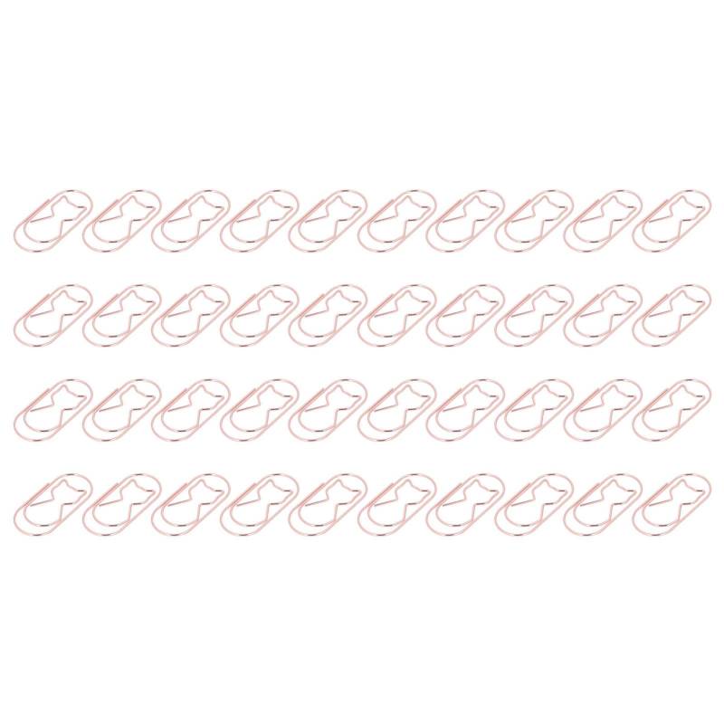 4 Boxen Niedliche Katze Büroklammer Lustig geformt Plattierte Oberfläche Papierklemme Lesezeichen-Clips Draht-Lesezeichen für rose gold von Joom DACH