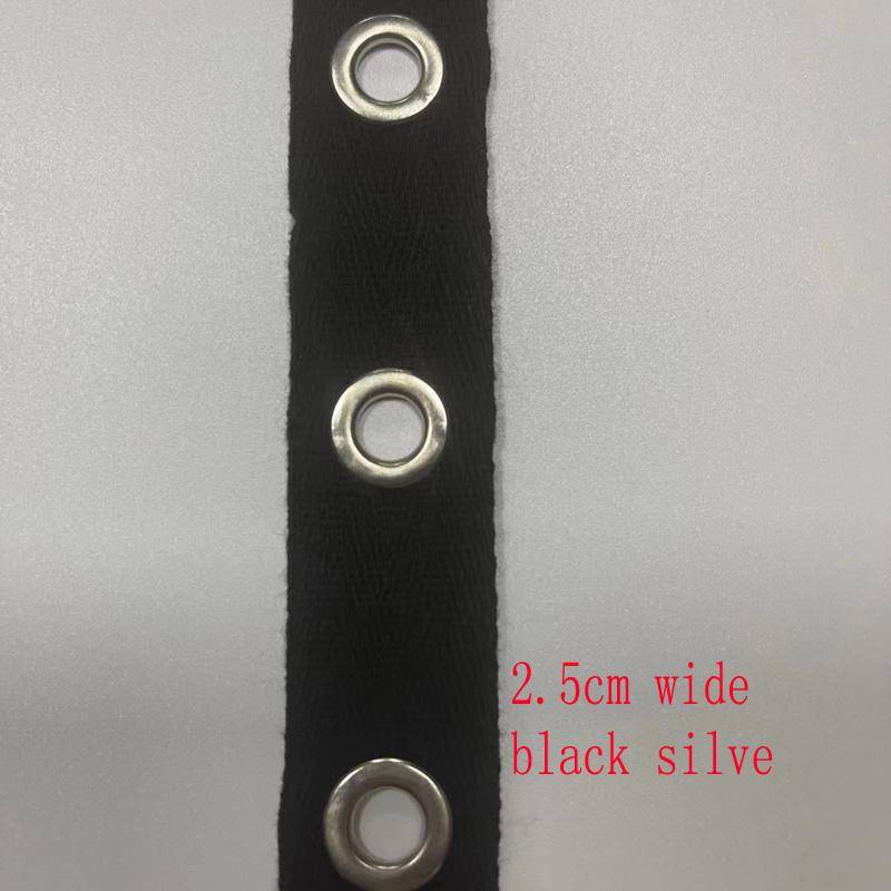 4 Meter/Los 2cm/2,5cm breit Baumwollgurtband mit perforiertem Ring flacher Baumwollgürtel Spitze Kleidungsriemen Zubehör dekoratives Gurtband von Joom DACH