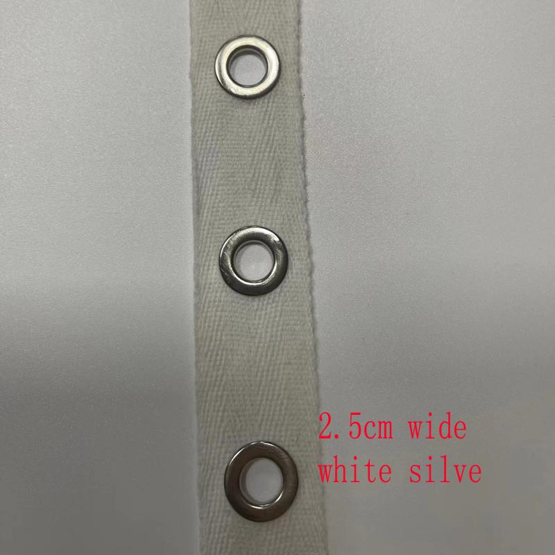 4 Meter/Los 2cm/2,5cm breit Baumwollgurtband mit perforiertem Ring flacher Baumwollgürtel Spitze Kleidungsriemen Zubehör dekoratives Gurtband von Joom DACH