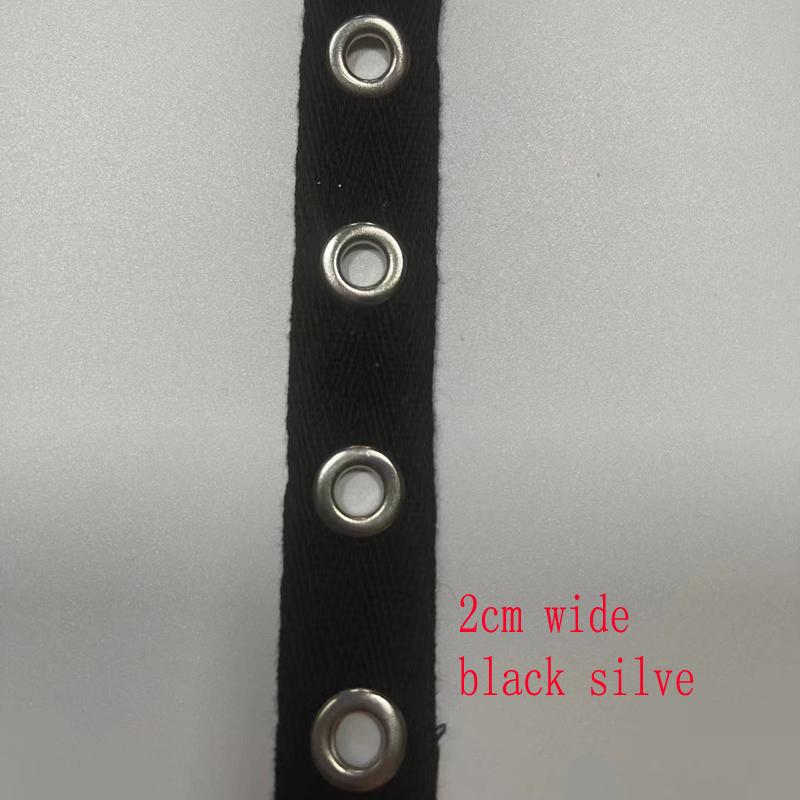 4 Meter/Los 2cm/2,5cm breit Baumwollgurtband mit perforiertem Ring flacher Baumwollgürtel Spitze Kleidungsriemen Zubehör dekoratives Gurtband von Joom DACH