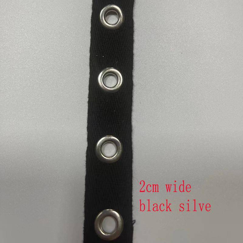 4 Meter/Los 2cm/2,5cm breit Baumwollgurtband mit perforiertem Ring flacher Baumwollgürtel Spitze Kleidungsriemen Zubehör dekoratives Gurtband von Joom DACH