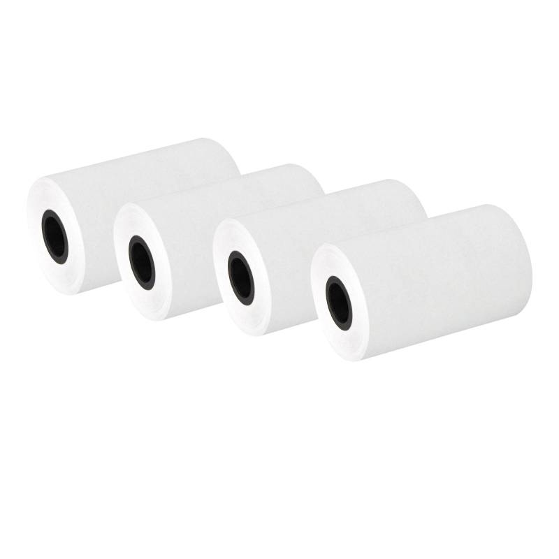 4 Rollen Thermo-Quittungspapier 57 x 40 mm/2,24 x 1,57 Zoll, weiße Thermopapierrolle, Rechnung, Ticket, transparent 4 Rolls weiß von Joom DACH