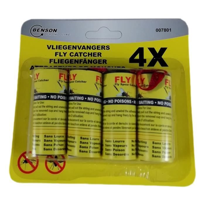4 Rouleaux de Papier Tue Mouche Autocollant Attrape Insecte Volant Adhésif von Joom DACH
