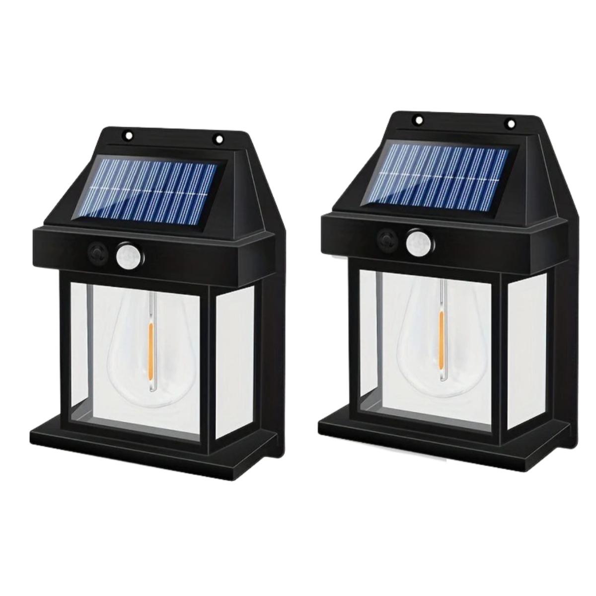 4 STÜCKE Solar Wandleuchte Wolfram Wasserdicht Kabellos Bewegungssensor Sicherheitslampen Dämmerung bis Morgengrauen Außenbeleuchtung für Terrasse Veranda Garage 2PCS von Joom DACH