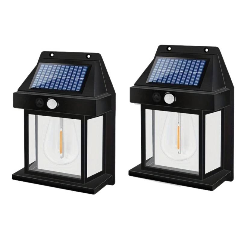 4 STÜCKE Solar Wandleuchte Wolfram Wasserdicht Kabellos Bewegungssensor Sicherheitslampen Dämmerung bis Morgengrauen Außenbeleuchtung für Terrasse Veranda Garage 2PCS von Joom DACH