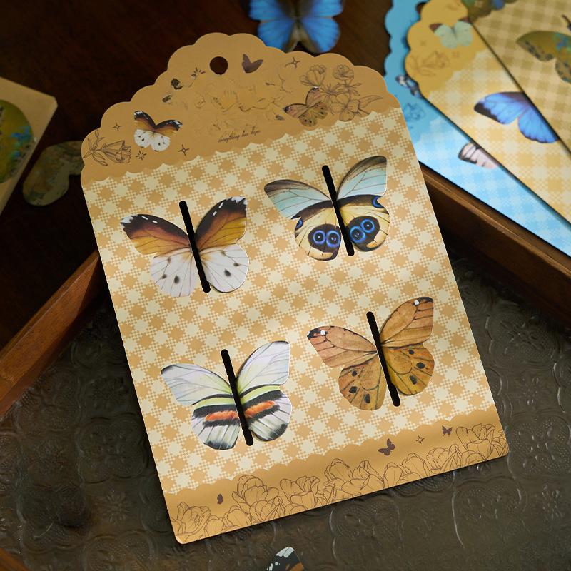 4 Stück/Set Bunte Schmetterling Lesezeichen Niedliches Magnetlesezeichen Ästhetischer Buchseitenhalter Kawaii Schreibwaren Lesezubehör von Joom DACH