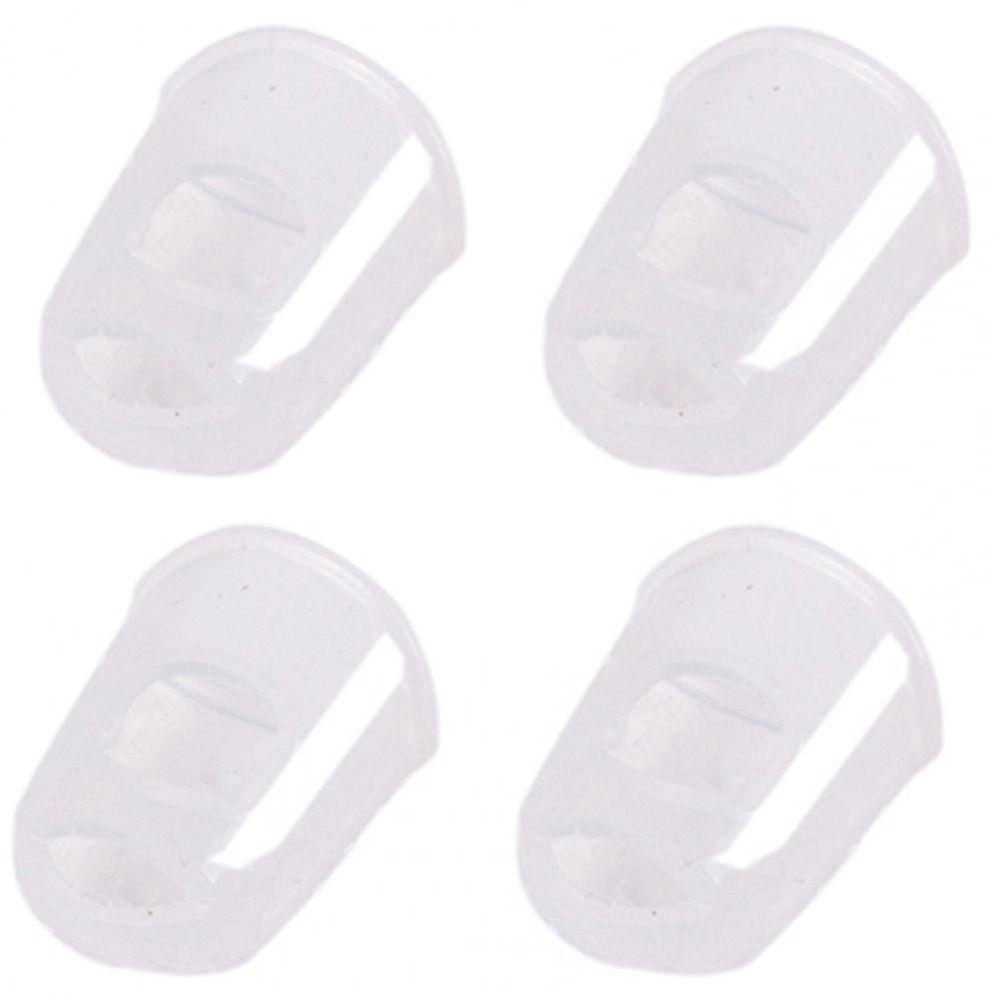 4 Stück/Set Rutschfester Silikon-Fingerschutz, Gummi-Fingerhut, Gitarren-Fingerspitzenschutz, Ukulele S transparent von Joom DACH