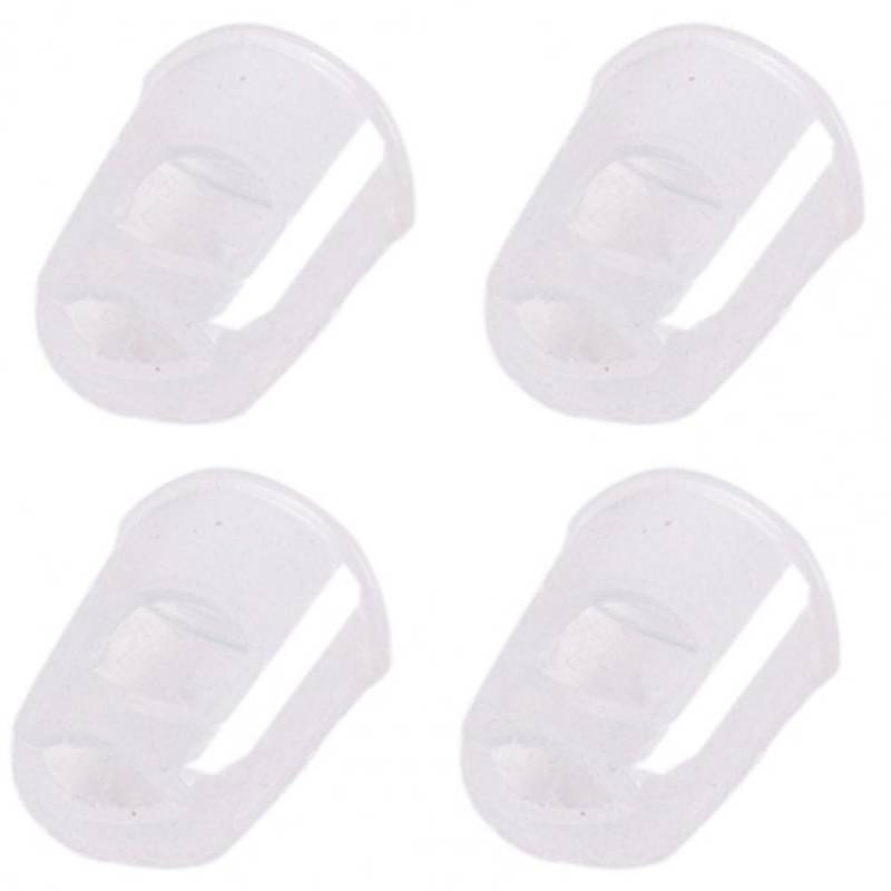 4 Stück/Set Rutschfester Silikon-Fingerschutz, Gummi-Fingerhut, Gitarren-Fingerspitzenschutz, Ukulele S transparent von Joom DACH
