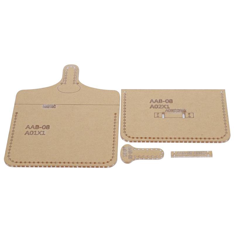 4 Stück Acryl Vorlage Kartenetui Geldbörse DIY Ledermuster Brieftasche Form Handwerk Werkzeuge von Joom DACH